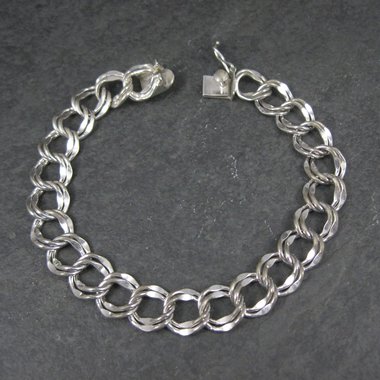 Vintage Sterling Chain Bracelet 7.5 Inches