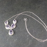 Sterling Silver Amethyst Y Necklace