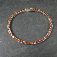 Madeira Citrine Tennis Bracelet Sterling Silver 7.5 Inches