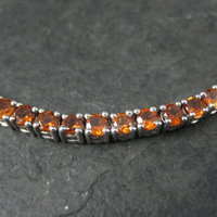 Madeira Citrine Tennis Bracelet Sterling Silver 7.5 Inches