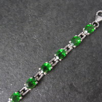 8.4 Carat Chrome Diopside Tennis Bracelet 7.75"