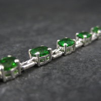 8.4 Carat Chrome Diopside Tennis Bracelet 7.75"