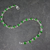 8.4 Carat Chrome Diopside Tennis Bracelet 7.75"