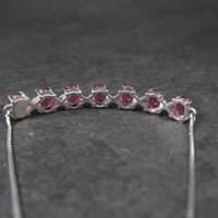 Sterling Silver Ruby Bolo Bracelet