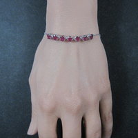 Sterling Silver Ruby Bolo Bracelet