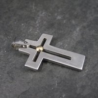 Stainless Steel 18K Gold Cross Pendant