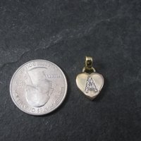 Small Gold Vermeil Initial A Heart Pendant