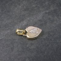 Small Gold Vermeil Initial A Heart Pendant
