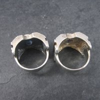 Lot of 2 Large Gemstone Rings Semimounts for Repair