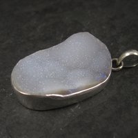 Chunky Sterling Druzy Pendant