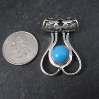Sterling Sleeping Beauty Turquoise Pendant