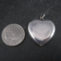 Estate Sterling Dimensional Heart Pendant