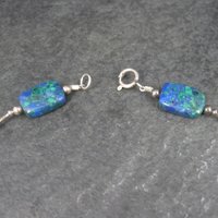 Vintage Sterling Southwestern Azurite Necklace 16 Inches