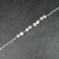Estate Sterling Pearl Bracelet 7 Inches