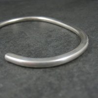 Contemporary Navajo Sterling Cuff Bracelet 6.75 Inches Boyd Tsosie