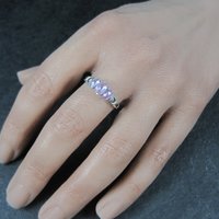 Dainty Vintage 10K Pink Topaz Ring Size 7