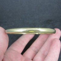 Vintage Vermeil Sterling Bangle Bracelet 7.75" 1980s Mexican Silver