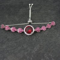 Genuine Ruby Bolo Bracelet Altered Adjustable