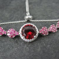 Genuine Ruby Bolo Bracelet Altered Adjustable