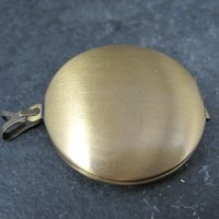 Round Vintage Brass Locket Pendant