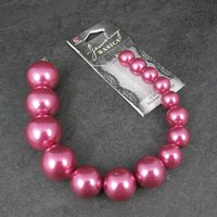 Graduated Pink Glass Pearls Bead Strand Cousins 10-18mm