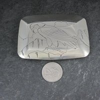 Vintage Eagle Belt Buckle 1980 Griff Southwestern Etched