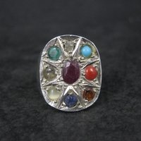Navaratna Gemstone Ring Size 8