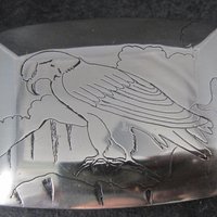 Vintage Eagle Belt Buckle 1980 Griff Southwestern Etched