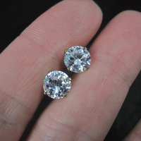 Vintage 7mm Cz Stud Earrings 14K Gold Filled New Old Stock