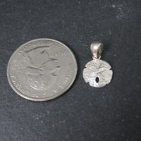 Small Vintage Sterling Sand Dollar Pendant