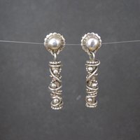 Southwestern Sterling Silver Twisted Wire Earrings Mod Contemporary