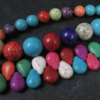 Colorful Dyed Howlite Bead Lot Bead Gallery Strands