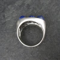 Mod Sterling Silver Lapis Lazuli Ring Size 7.5
