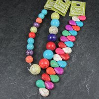 Colorful Dyed Howlite Bead Lot Bead Gallery Strands