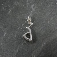 Tiny Sterling Silver Smoky Quartz Pendant