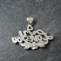 Vintage I Love You Pendant Sterling Silver