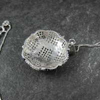 Sterling Silver Black & White Pendant Necklace