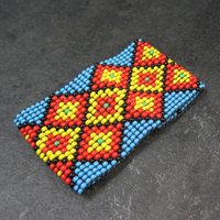 Vintage Beaded Stretchy Loom Bracelet 6 Inches
