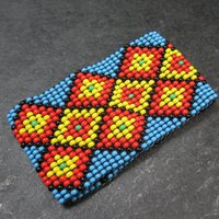 Vintage Beaded Stretchy Loom Bracelet 6 Inches