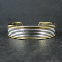 Italian Vermeil Sterling Cuff Bracelet 7 Inches