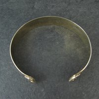 Italian Vermeil Sterling Cuff Bracelet 7 Inches
