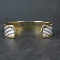 Italian Vermeil Sterling Cuff Bracelet 7 Inches