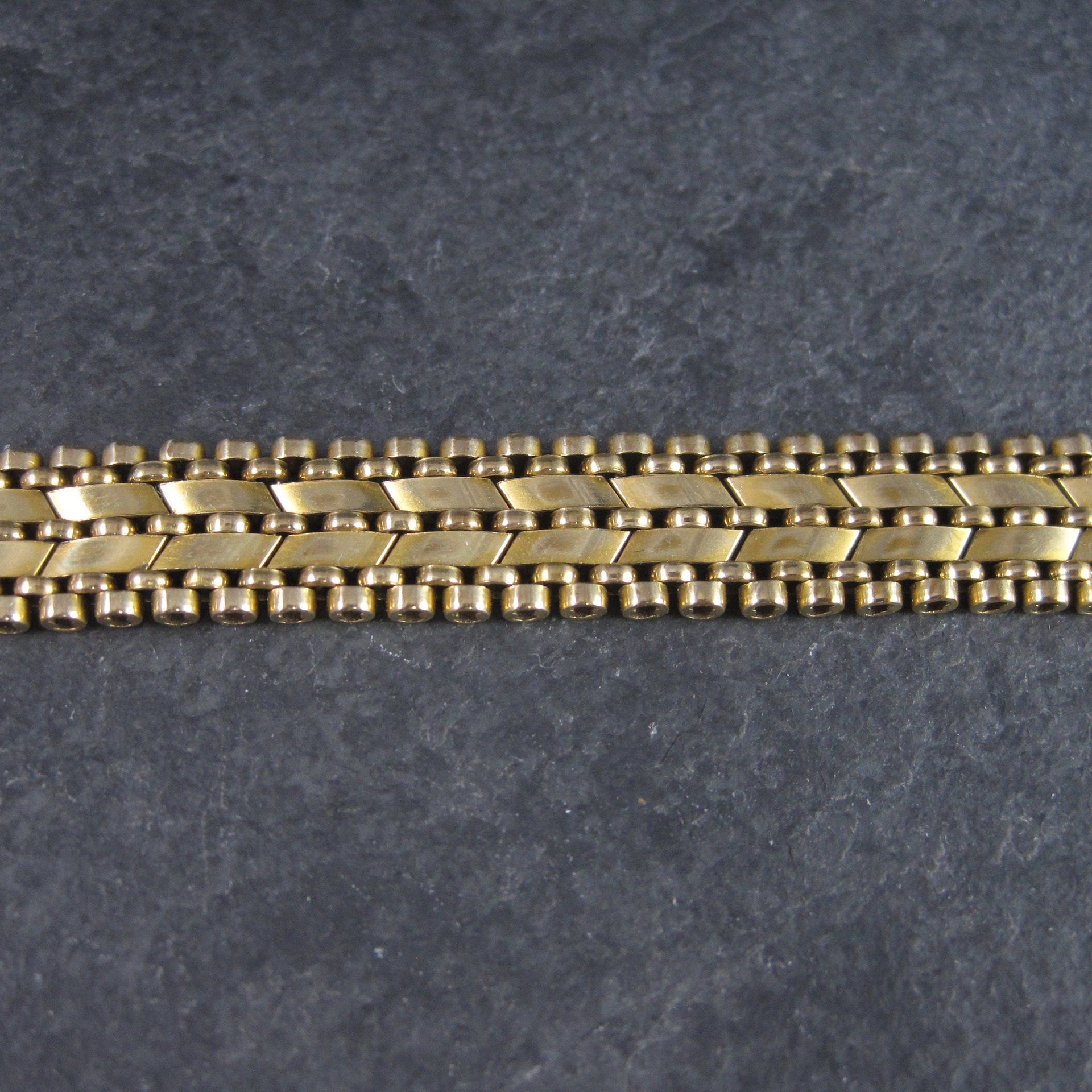 Antique 14K Sapphire Ruby Seed Pearl Bracelet