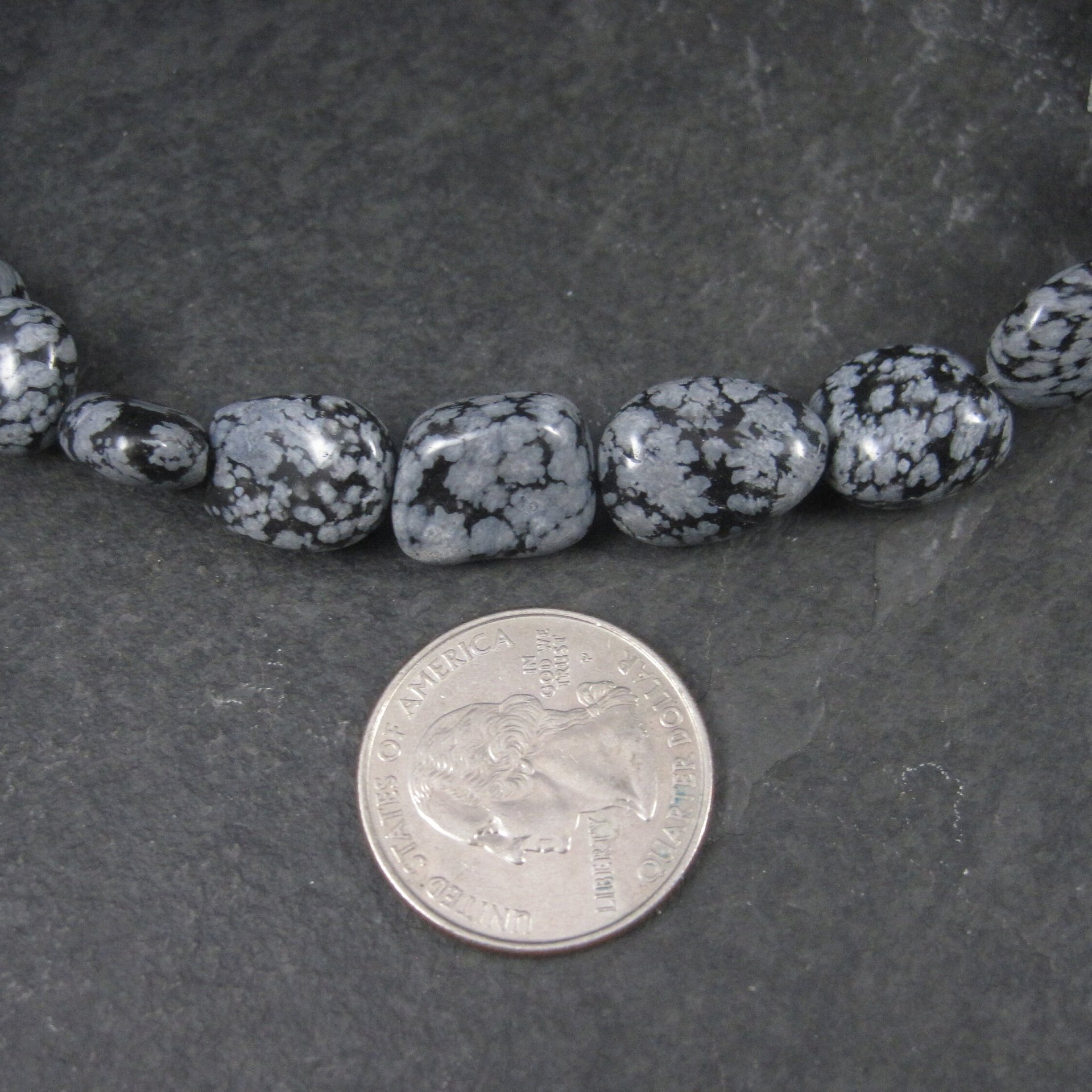 Snowflake Obsidian Bead Strand from Jewelry Basics