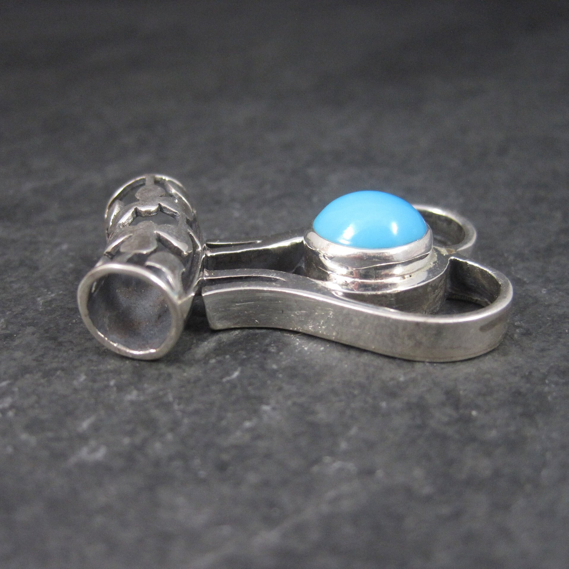 Sterling Sleeping Beauty Turquoise Pendant