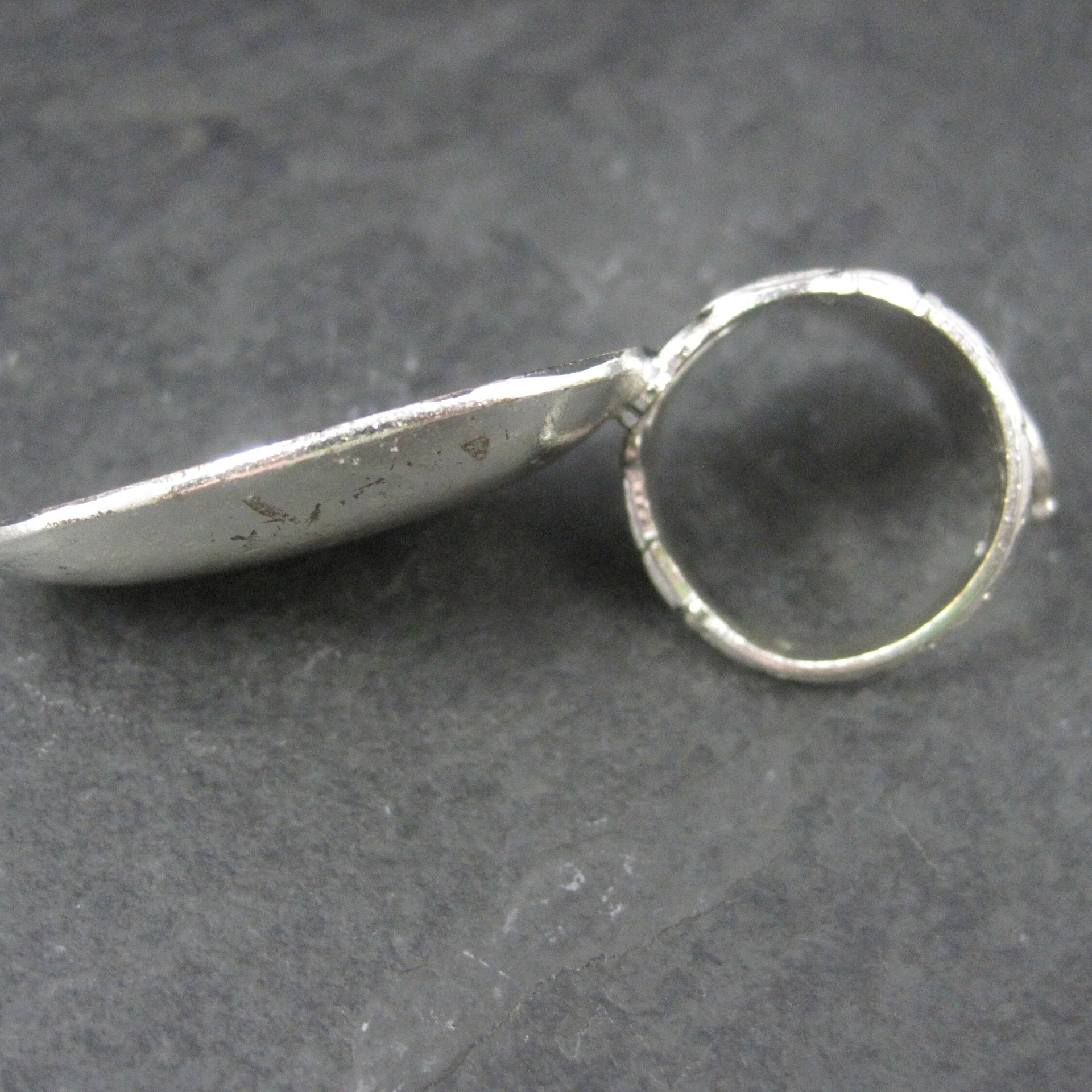 Vintage Enamel Hand Painted Ballerina Spoon Ring Size 9