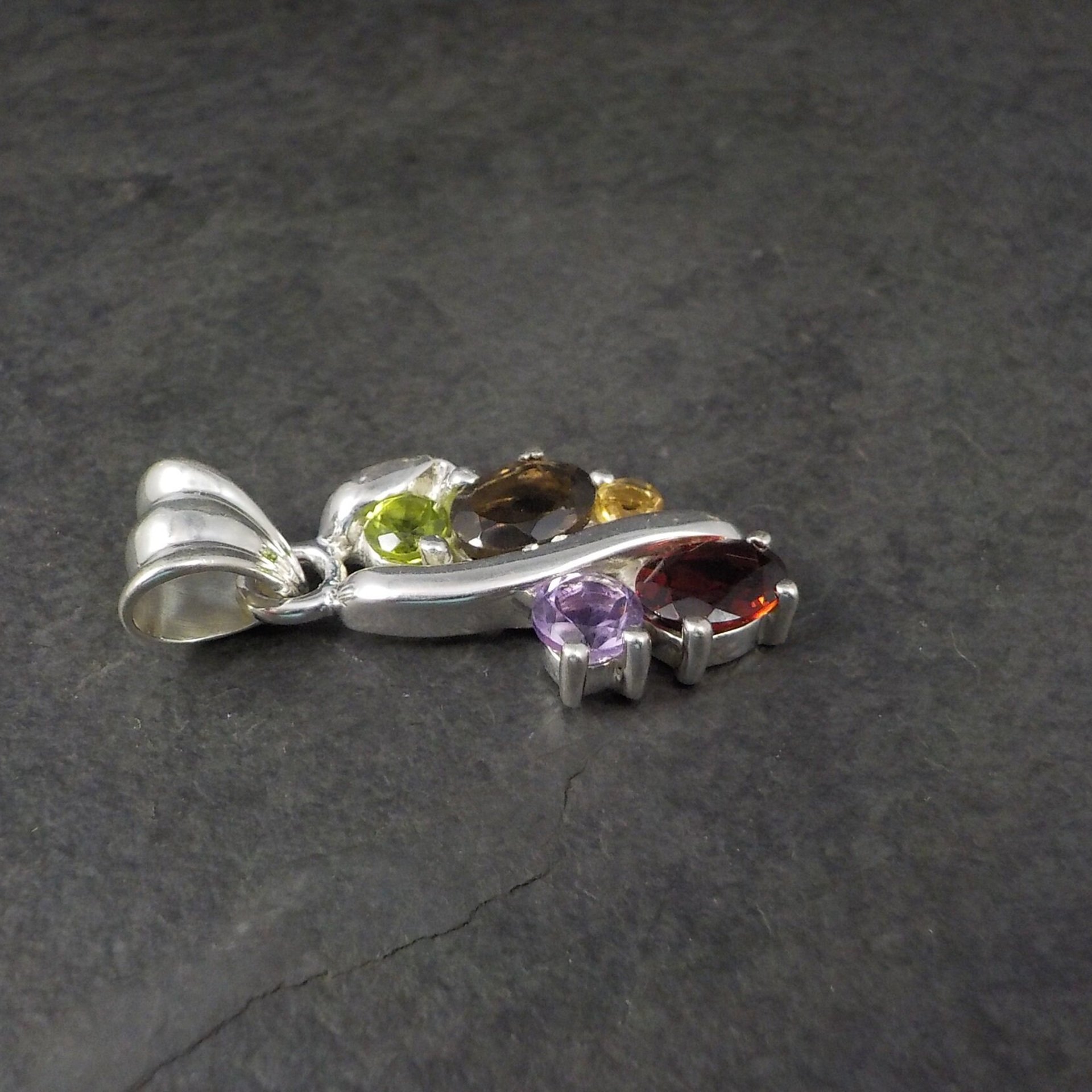 Vintage Sterling Silver Gemstone Pendant