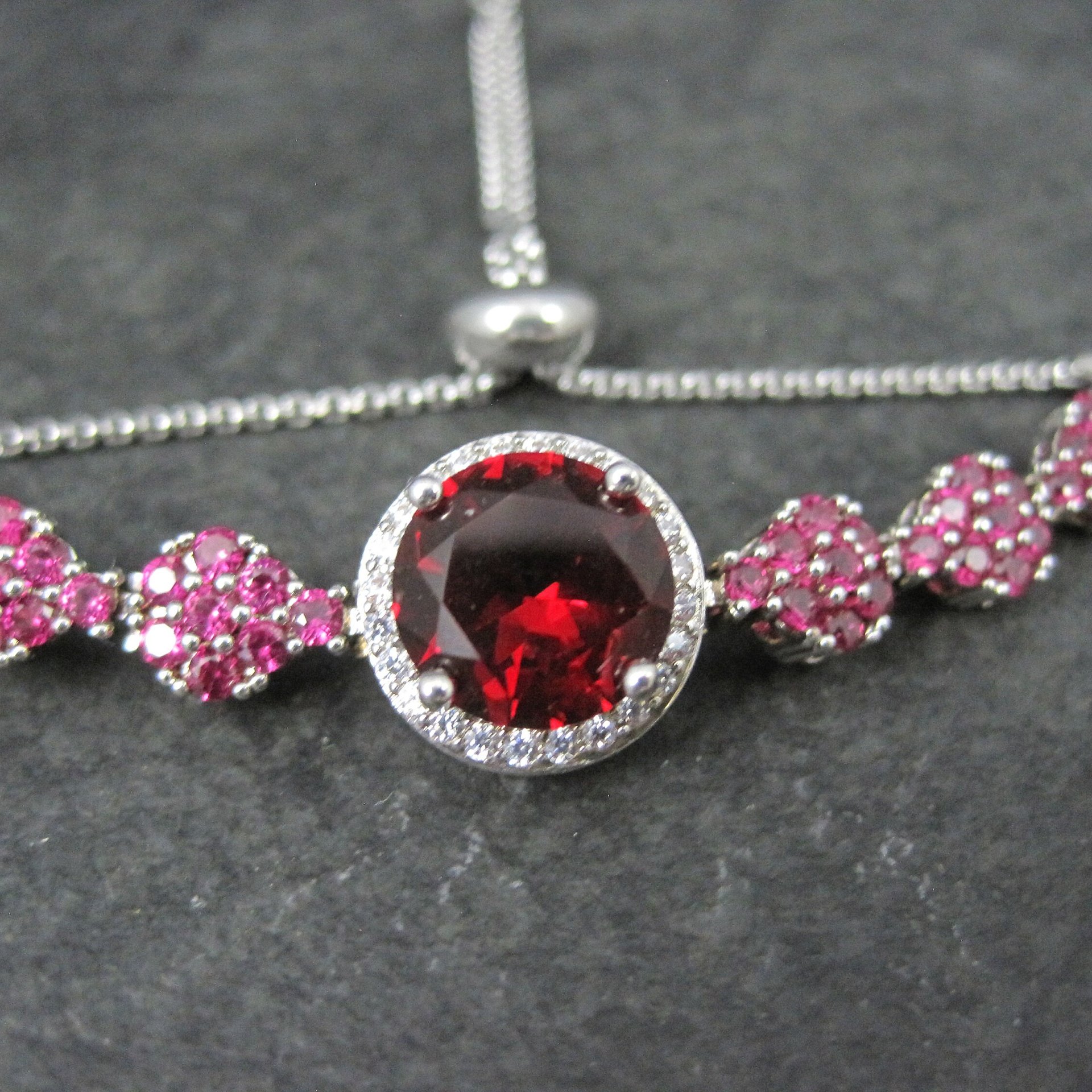 Genuine Ruby Bolo Bracelet Altered Adjustable