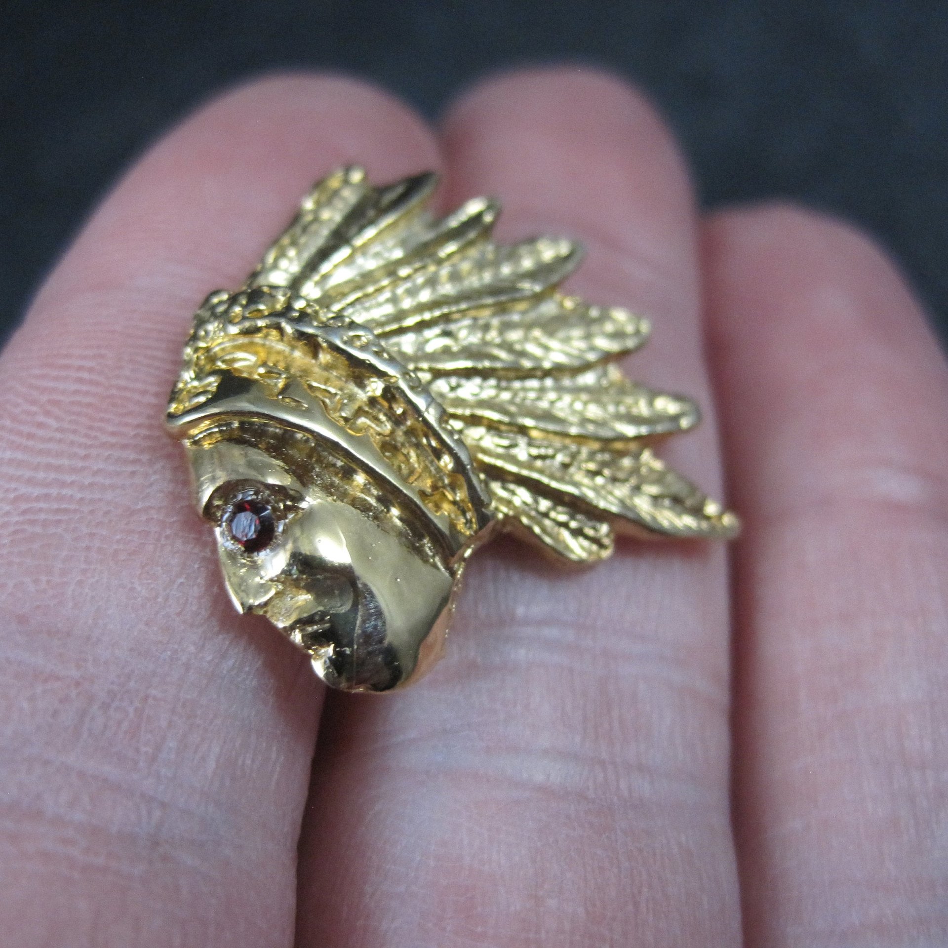 Vintage Indian Chief Tie Tack