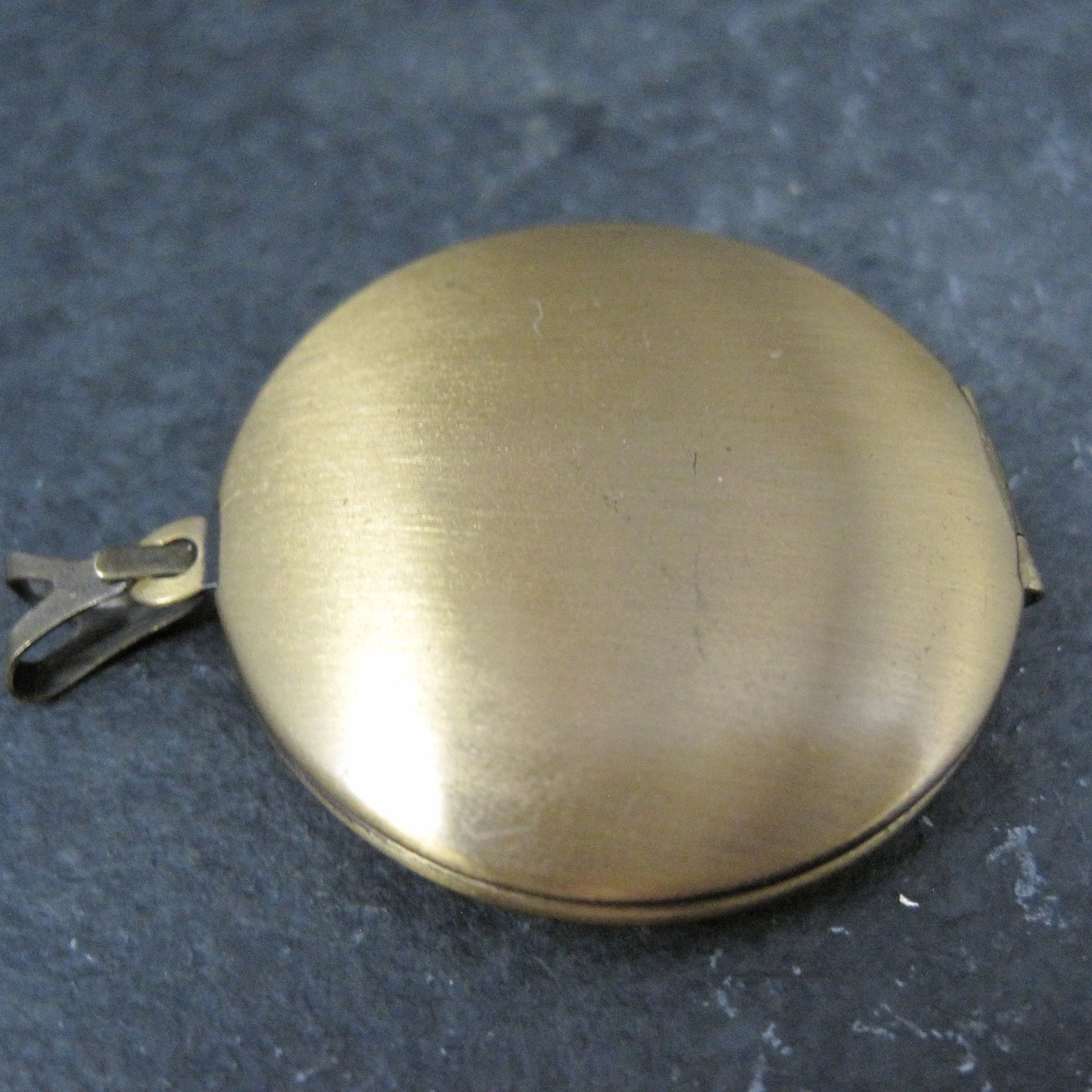Round Vintage Brass Locket Pendant